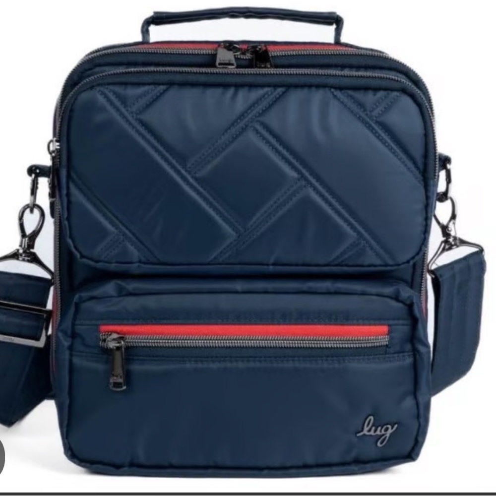 Lug Wrangler Navy Blue Quilted Crossbody Bag